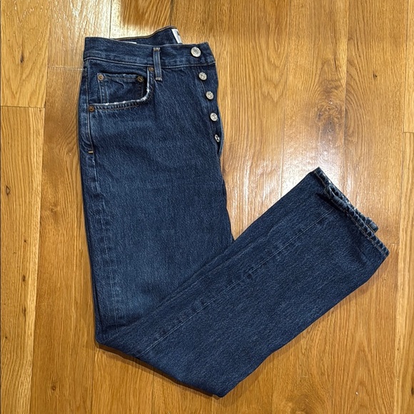 Agolde Remy High Rise Straight-Leg Jeans - Picture 8 of 9